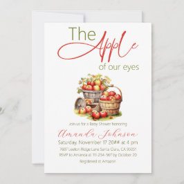 Invitación Baby Shower de la cesta de la caída de Apple of Ou
