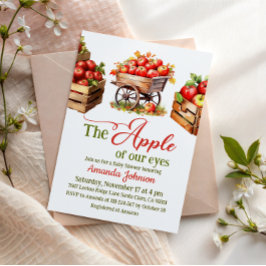 Invitación Baby Shower de la cesta del mercado de Apple of My