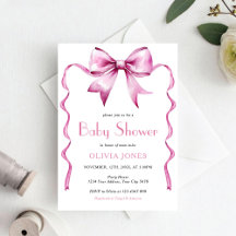 Baby Shower de la cinta rosada Bow