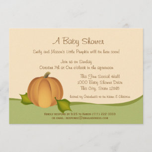 Invitación Baby Shower de la cosecha de calabaza