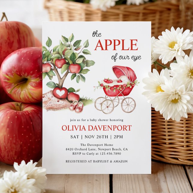Invitación Baby Shower de la cosecha de nuestra huerta de ojo (Subido por el creador)