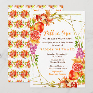 Invitación Baby Shower de la Cosecha de Otoño