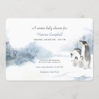 Baby Shower de la familia Penguin