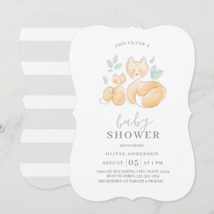Invitación Baby Shower de la familia Watercolor Fo