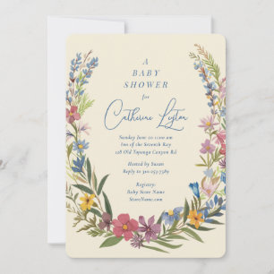 Invitación Baby Shower de la flor de primavera
