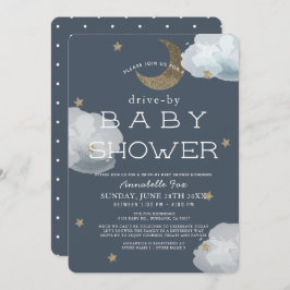 Invitación Baby Shower de la flota de la Luna, las Estrellas 