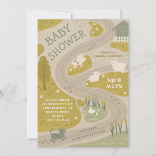 Invitación Baby Shower de la granja Animal Rustic Country Cou