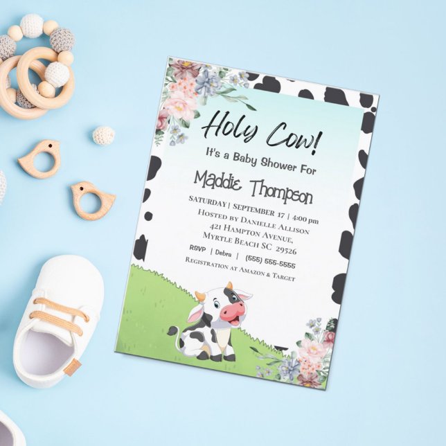 Invitación Baby Shower de la granja floral de impresión en va (Subido por el creador)