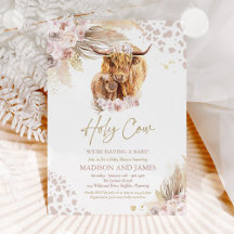 Baby Shower de la Grasa Boho Holy Cow Pampas Rosa