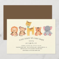 Baby Shower de la jungla de animales de compañía