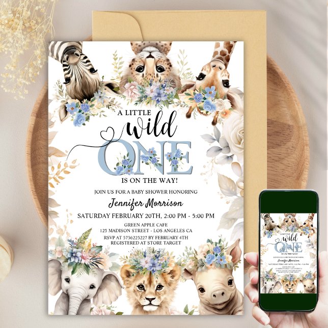 Invitación Baby Shower de la jungla de safari (Subido por el creador)