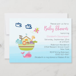 Invitación Baby Shower de la jungla para animales