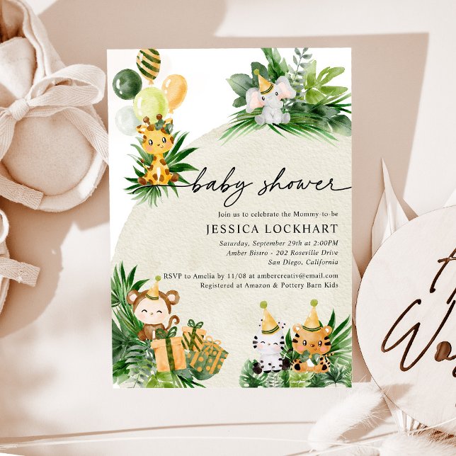 Invitación Baby Shower de la jungla tropical (Subido por el creador)