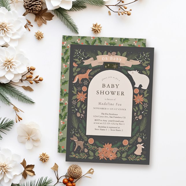 Invitación Baby Shower de la Marina de Animales Woodland de I (Subido por el creador)