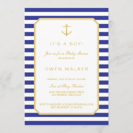 Invitación Baby Shower de la Marina Náutica y el O