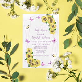 Invitación Baby Shower de la mariposa pequeña