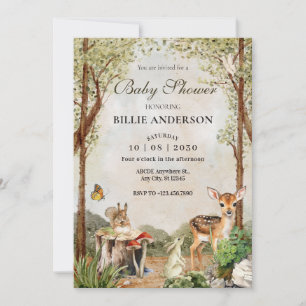 Invitación Baby Shower DE LA NATURALEZA DE LA VIDA SALVAJE DE