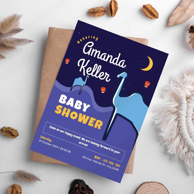 Invitación Baby Shower de la noche del desierto ra (Subido por el creador)