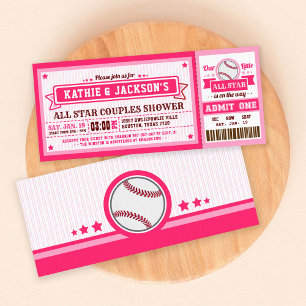 Invitación Baby Shower de la pareja de boletos de 