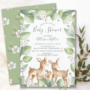 Invitación Baby Shower de la pareja de venados dul