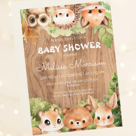 Invitación Baby Shower de la Reunión de Amigos de Woodland