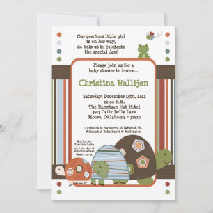 Invitación Baby Shower de la tortuga Laguna Beach 