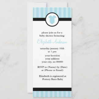 Invitación Baby Shower de la unidad azul