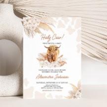 Baby Shower de la vaca parda Highland