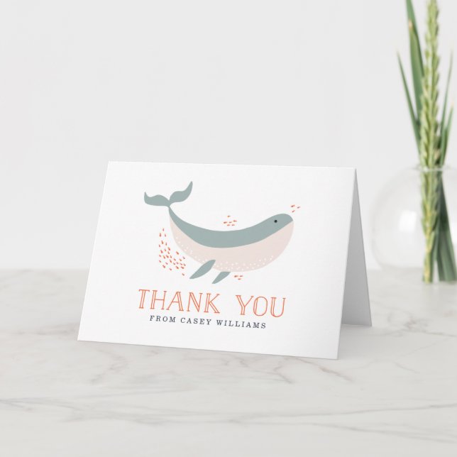 Invitación Baby Shower de la vida marina (Anverso)