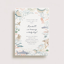 Invitación Baby Shower de la vida marina