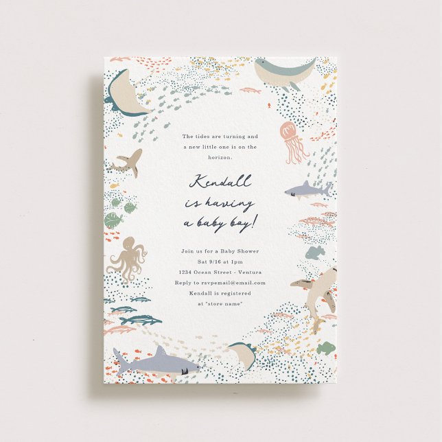Invitación Baby Shower de la vida marina (Subido por el creador)