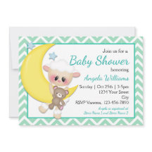 Baby Shower de Lamb and Crescent Moon