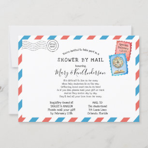Invitación Baby Shower de larga distancia por correo