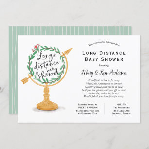 Invitación Baby Shower de larga distancia por correo
