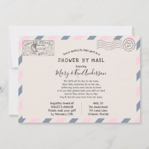 Invitación Baby Shower de larga distancia por correo