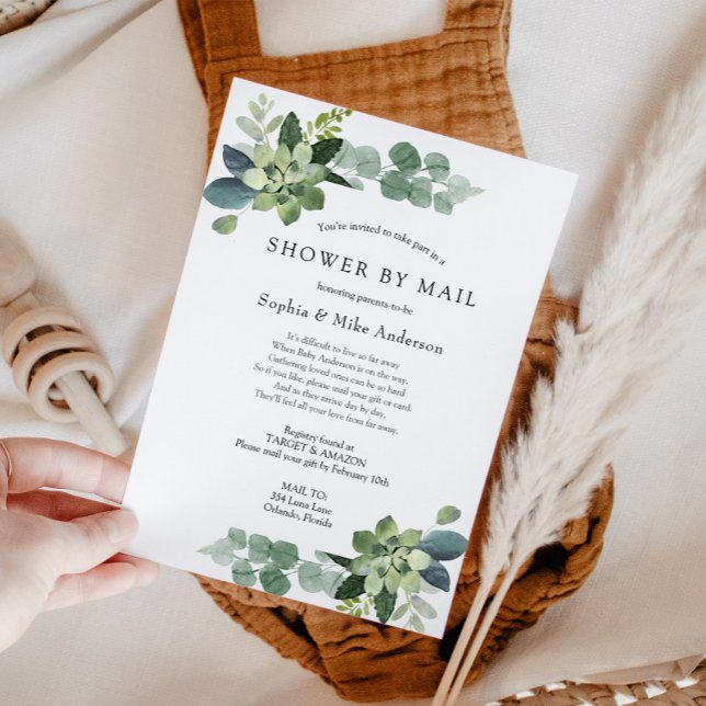 Invitación Baby Shower de larga distancia por correo (Subido por el creador)