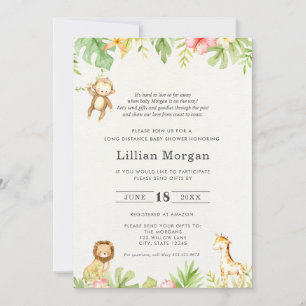 Invitación Baby Shower de larga distancia por correo
