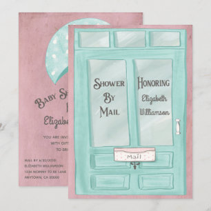 Invitación Baby Shower de larga distancia por correo Cute acu