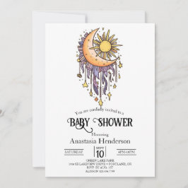 Invitación Baby Shower de las estrellas mágicas encantadas