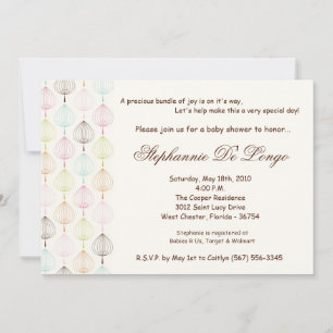 Invitación Baby Shower de las flores de primavera 