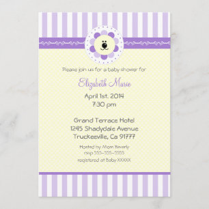 Invitación Baby Shower de lavanda