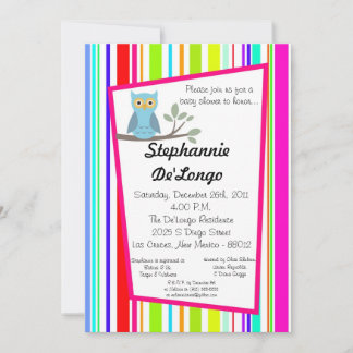 Invitación Baby Shower de Lechuza Forrest Woodland