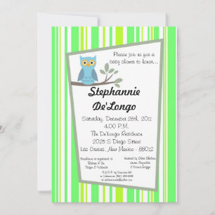 Invitación Baby Shower de Lechuza Forrest Woodland