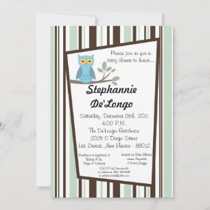 Invitación Baby Shower de Lechuza Forrest Woodland