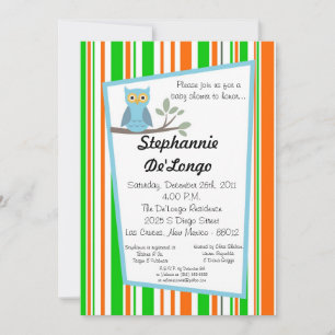 Invitación Baby Shower de Lechuza Forrest Woodland