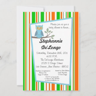 Invitación Baby Shower de Lechuza Forrest Woodland
