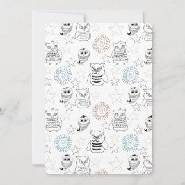 Invitación Baby Shower de Lechuzas Nocturnas