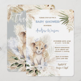 Invitación Baby Shower de León Príncipe Personalizado