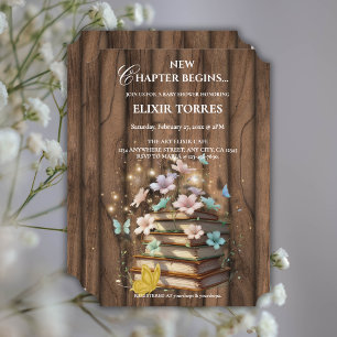 Invitación Baby Shower de libros de cuentos rusos mágicos