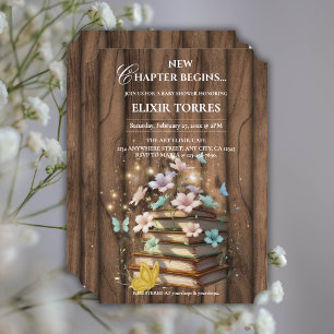 Invitación Baby Shower de libros de cuentos rusos mágicos